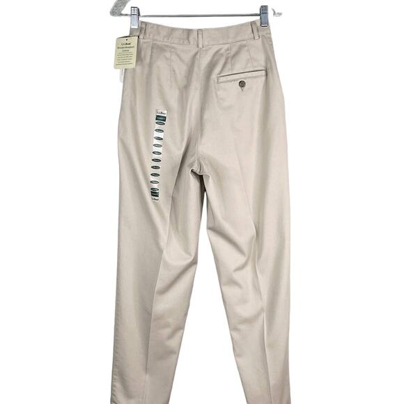 LL Bean Women's Wrinkle-Free Bayside Pants Khaki 4 Regular New - Picture 8 of 12